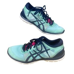 Asics Gel Training Shoes Women's US 6 Aqua Blue‎ Running Sneakers